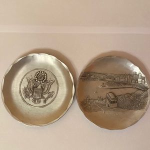Vintage Wendell August Forge Metal Plates- Lot of 2